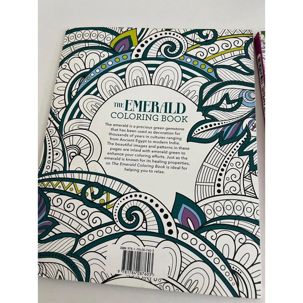 Inspired‎ Coloring Books FLOWERS & Emerald Coloring (Set of 2)
